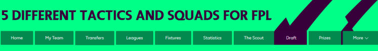 5 Squads Cover 1 1024x138 - The 2021/22 Fantasy Premier League Guide